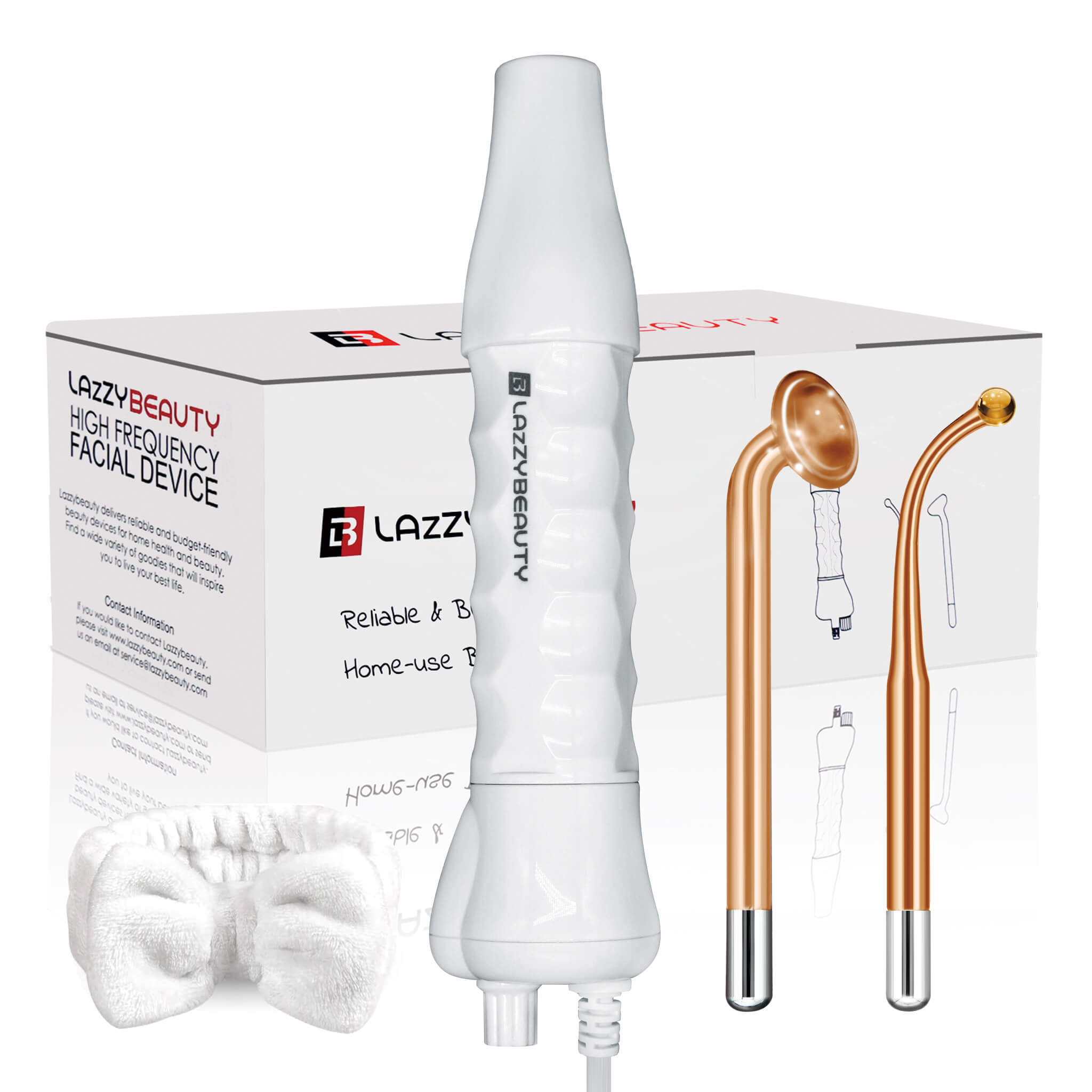 Lazzybeauty 2in1 High Frequency Facial Wand picture photo