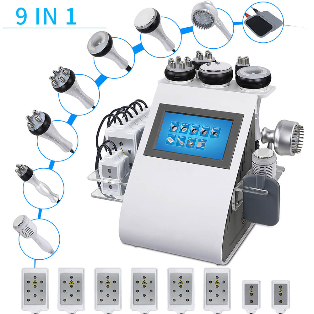 9 in 1 Ultrasonic Cavitation Machine with RF & Lipo Laser Therapy