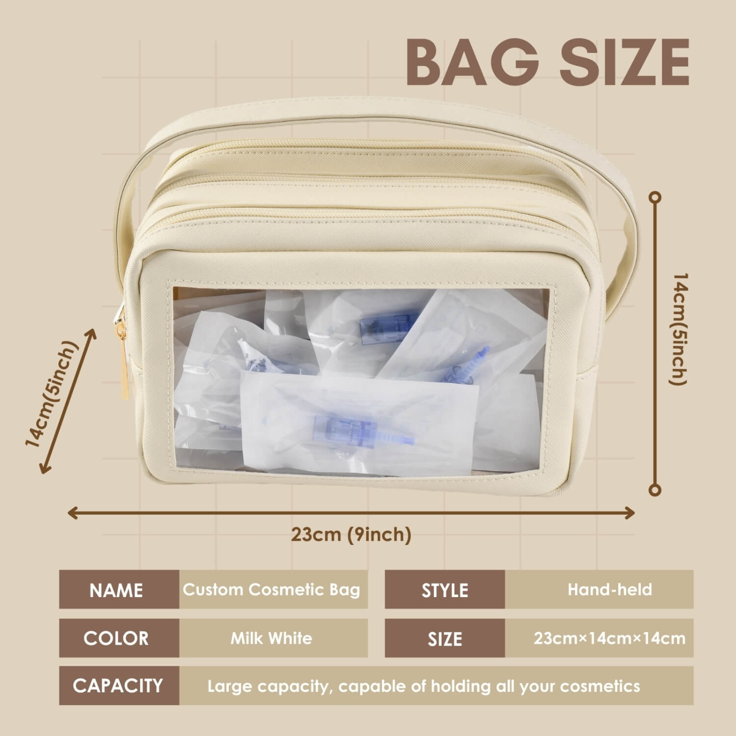 3-layer Customized Microneedling Pen Bag for Dr.pen (Beige)