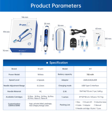 Dr.pen A11 specifications