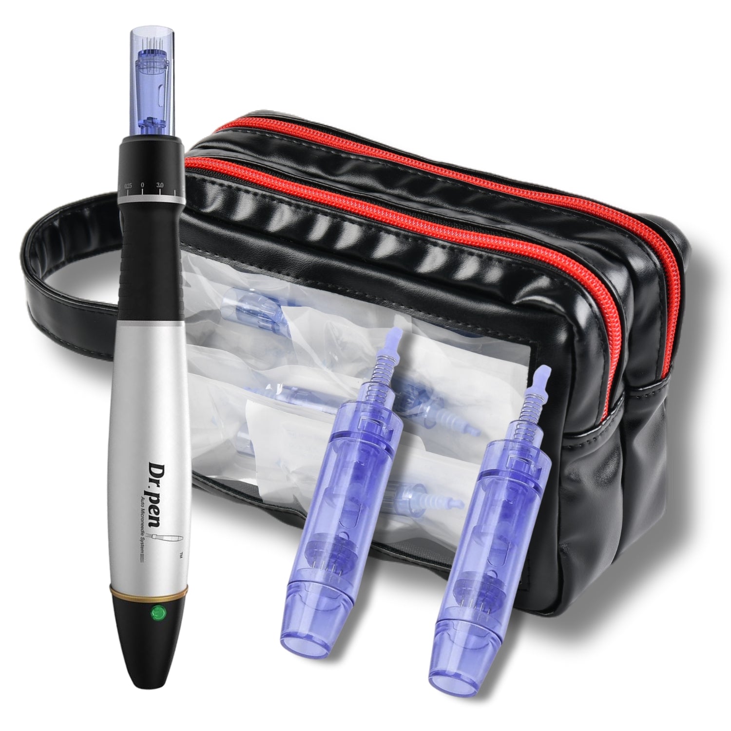 Wired Dr.pen A1 with 2x 12Pin Cartridges & Black Bag