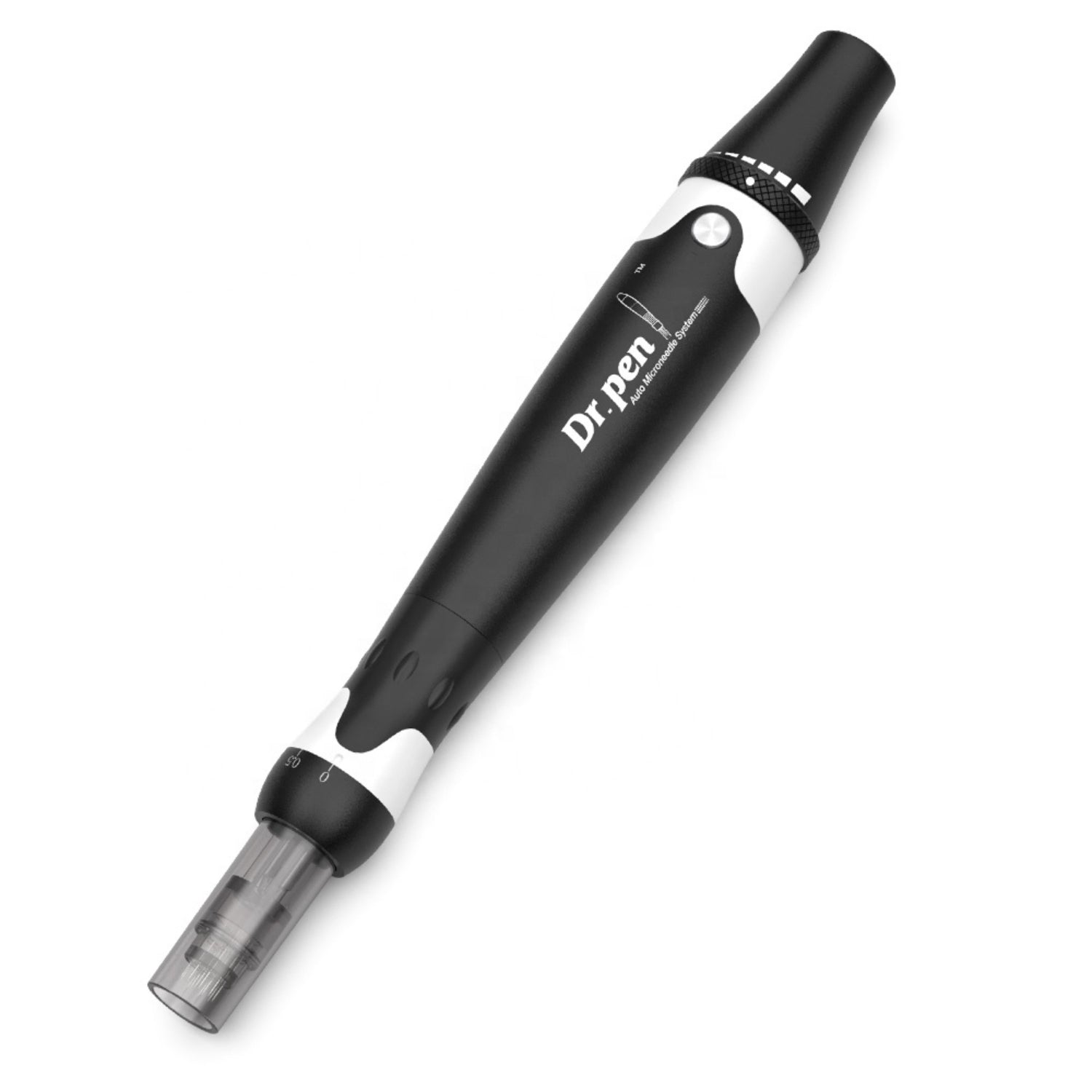 Dr. Pen A7 con cable, 2 cartuchos de 12 pines y funda negra