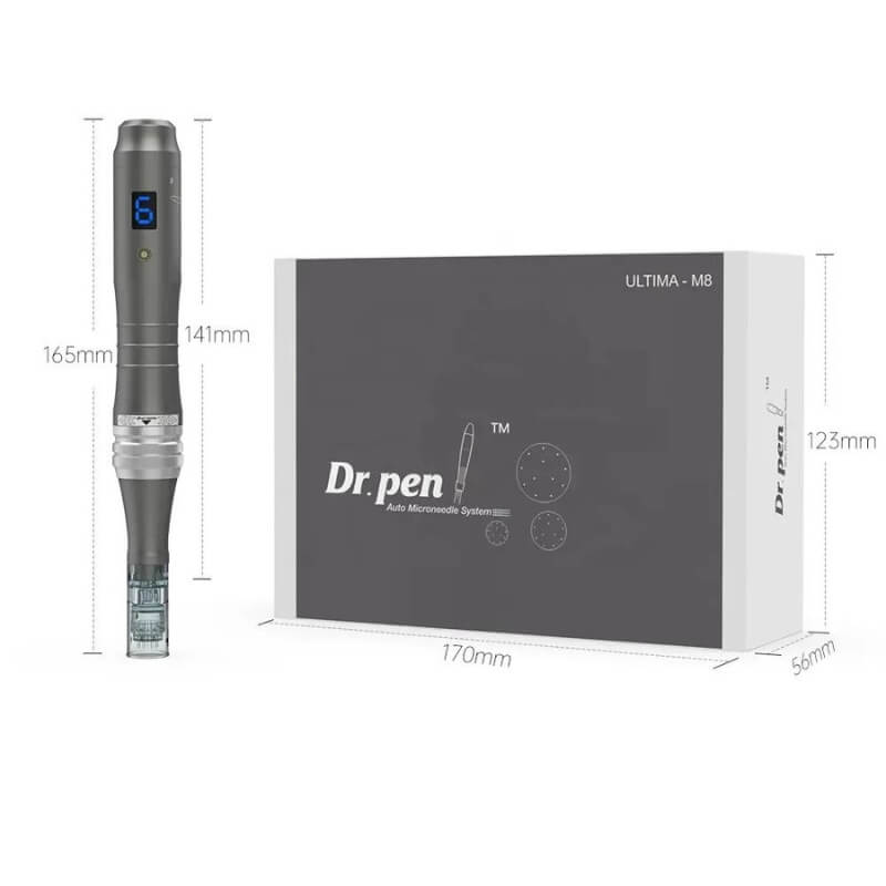 Wireless Dr. Pen M8 Plus with Microneedling Serum & 30x Cartridges $ Beige Bag