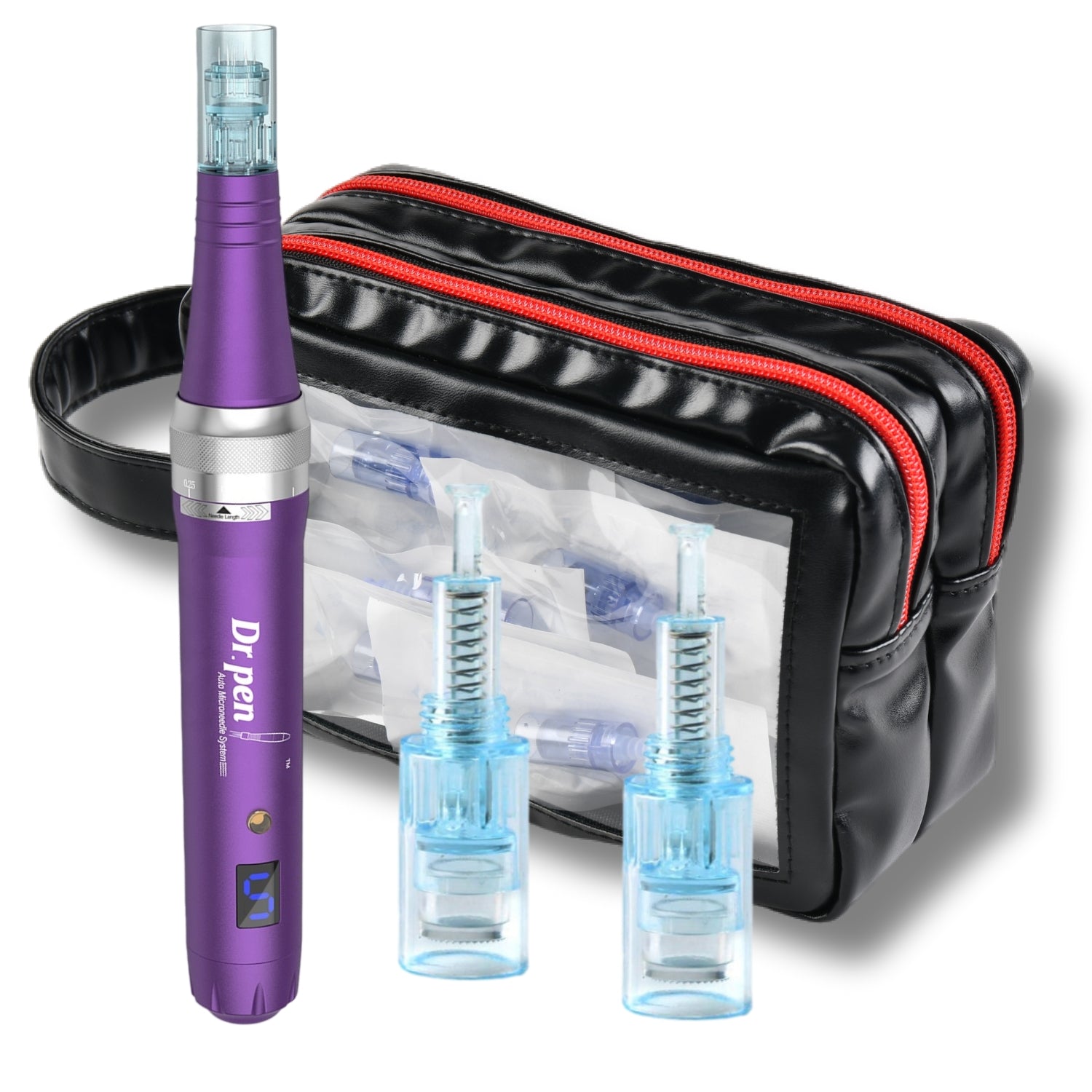 Wireless Dr. Pen X5 with 2x 12Pin Cartridges & Black Bag