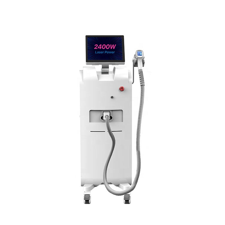 Máquina de depilación láser permanente de alta eficiencia con potencia láser de 2400w para una depilación rápida 
