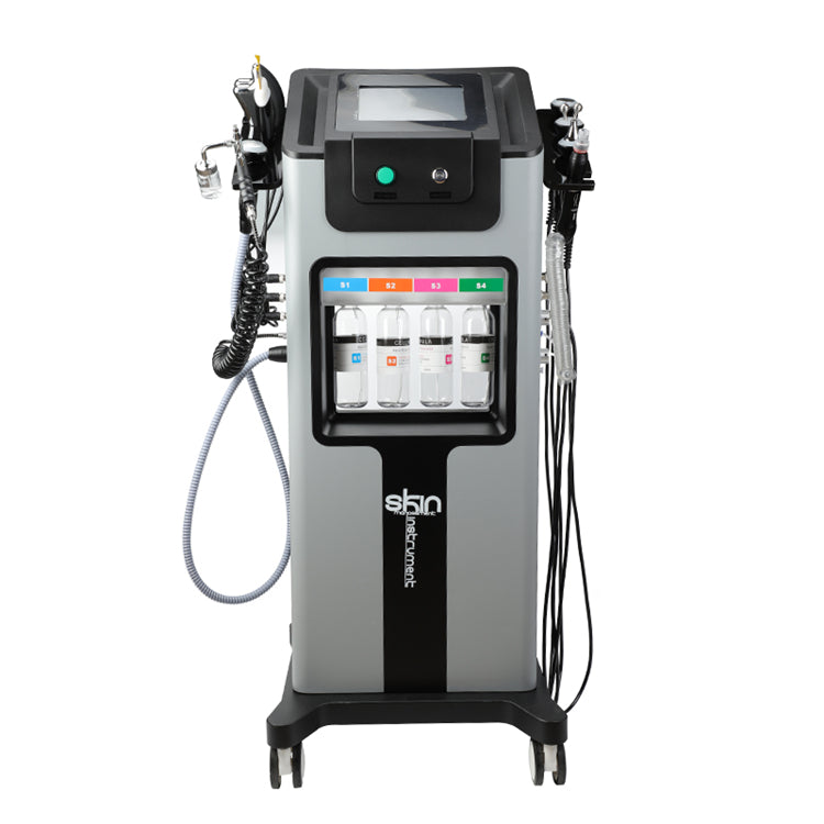 Máquina de microdermoabrasión RF ultrasónica de perla negra Máquina facial antienvejecimiento de rejuvenecimiento de la piel Aqua Peel