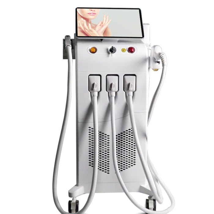 4 en 1 Elight Diode Laser Nd Yag Laser Rf Cuidado de la piel Láser Eliminación de tatuajes Máquina multifuncional 