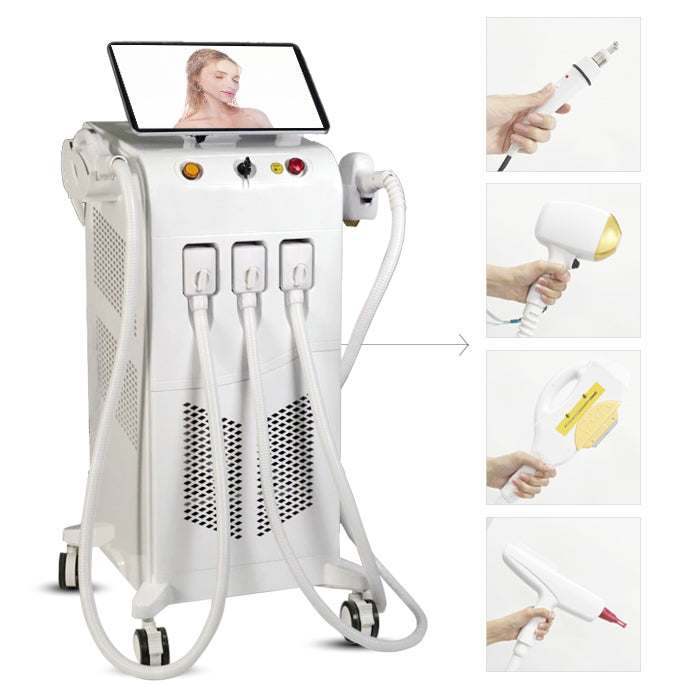 4 In 1 Elight Diode Laser Nd Yag Laser Rf Skin Care Laser Hair Tattoo Removal Multi-Functional Machine