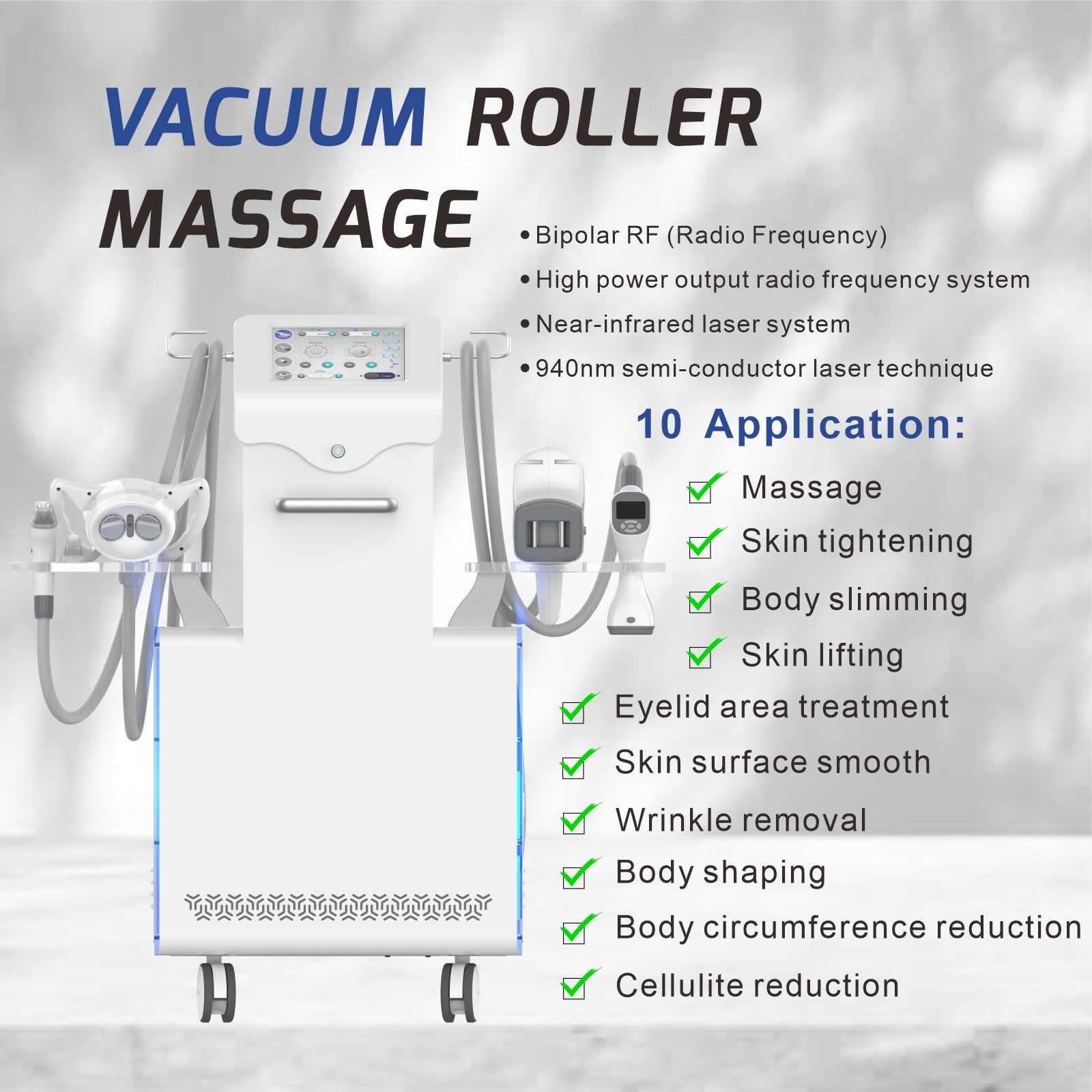 Aesthetics Rollvela Vertical Vela Slim Shape Massage Cellulite Device Fat Reduction Vacuum Roller Slimming Machine