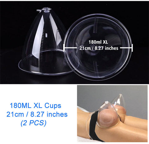 21cm Xl Copas Aumento de senos Máquina de elevación de glúteos al vacío Terapia de vacío Levantamiento de glúteos Máquina de aumento de glúteos Copas Ventosas 