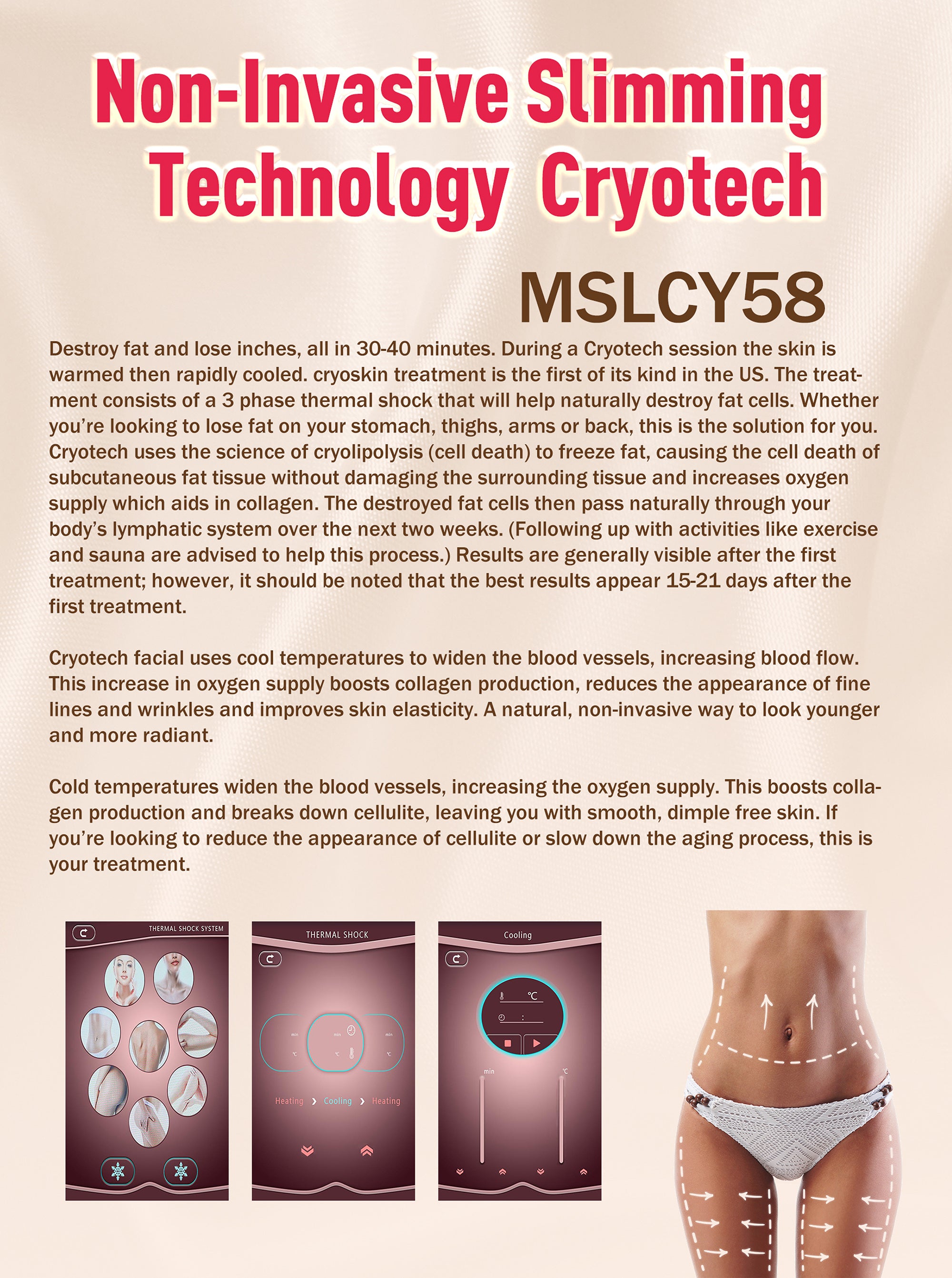 2 Handles Cryoskin Therapy Machine Thermal Cryo Facial Machine