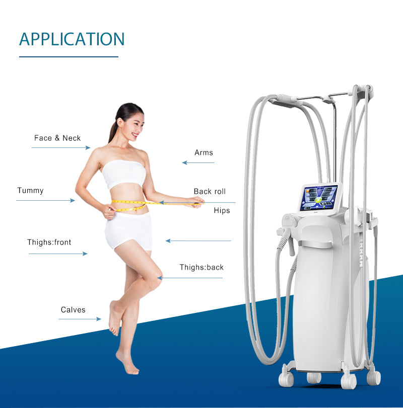 V-shape weight loss skin tightening vacuum roller cavitation machine vela body shaping massage beauty device