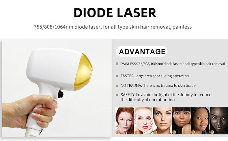 Лазерный диод 808 Портативный лазерный аппарат для удаления волос Лазерный диод для удаления волос 