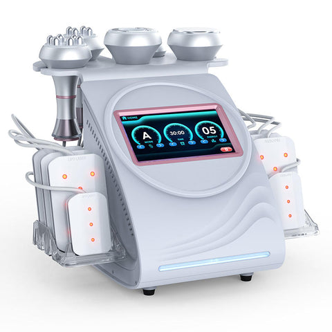 Máquina antienvejecimiento, masajeador facial, liposucción de estiramiento facial, máquina de cavitación con láser Rf 80k