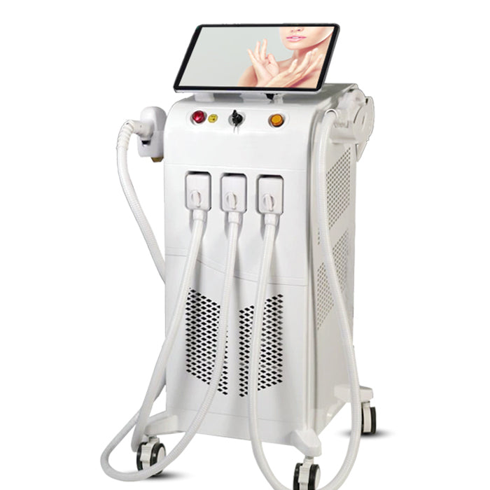 4 en 1 Elight Diode Laser Nd Yag Laser Rf Cuidado de la piel Láser Eliminación de tatuajes Máquina multifuncional 