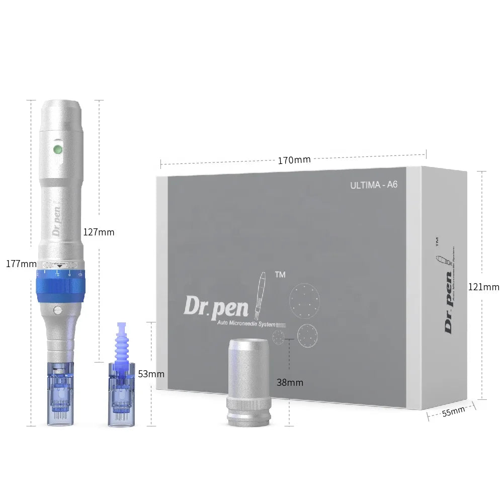 Dr.Pen A6 with 22 Cartridges (12PCS 12Pin & 10PCS 36Pin)
