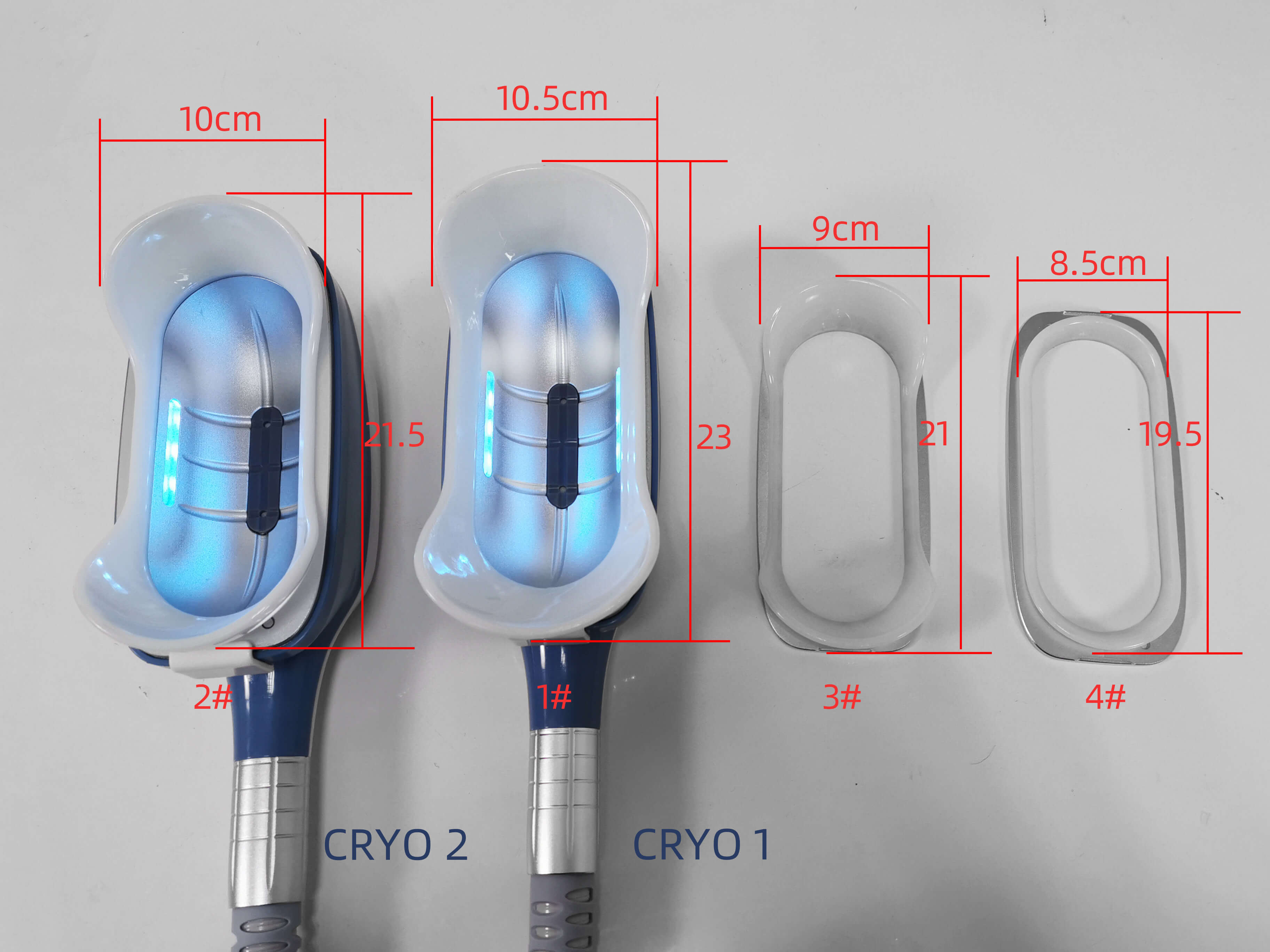 Máquina criogénica de 360 ​​grados para eliminación de grasa con minimanijas criogénicas grandes y pequeñas