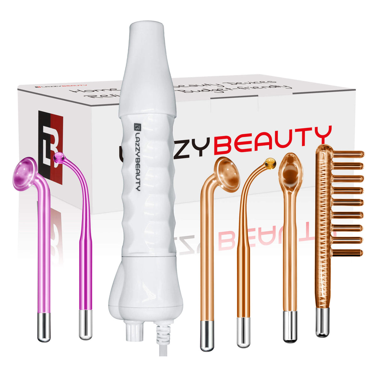 Lazzybeauty Professional Skin Therapy Wand - Portable High Frequency Skin Therapy Machine L1
