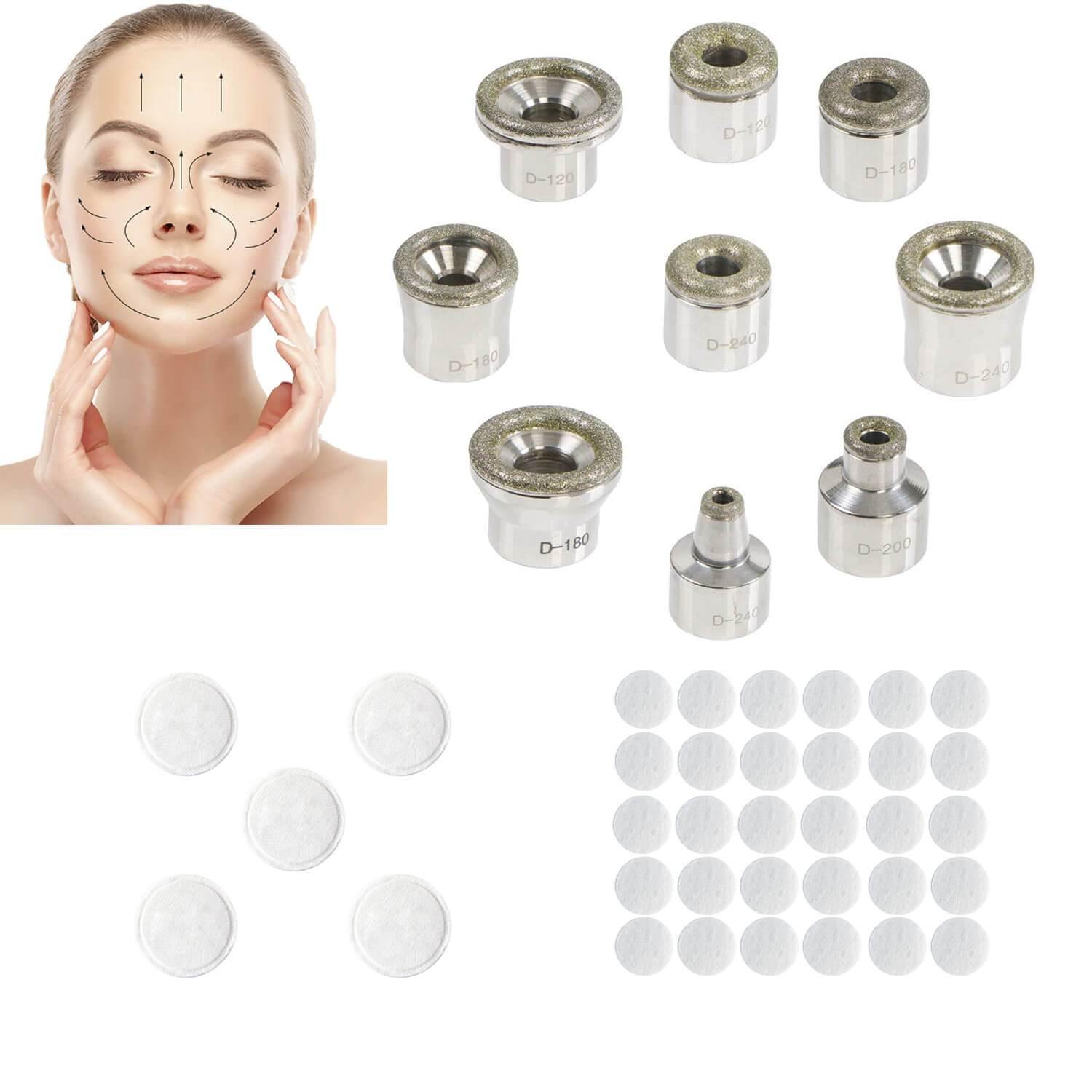 9Pcs Dermabrasion Tips Replacement for Skin Peeling - Lazzybeauty