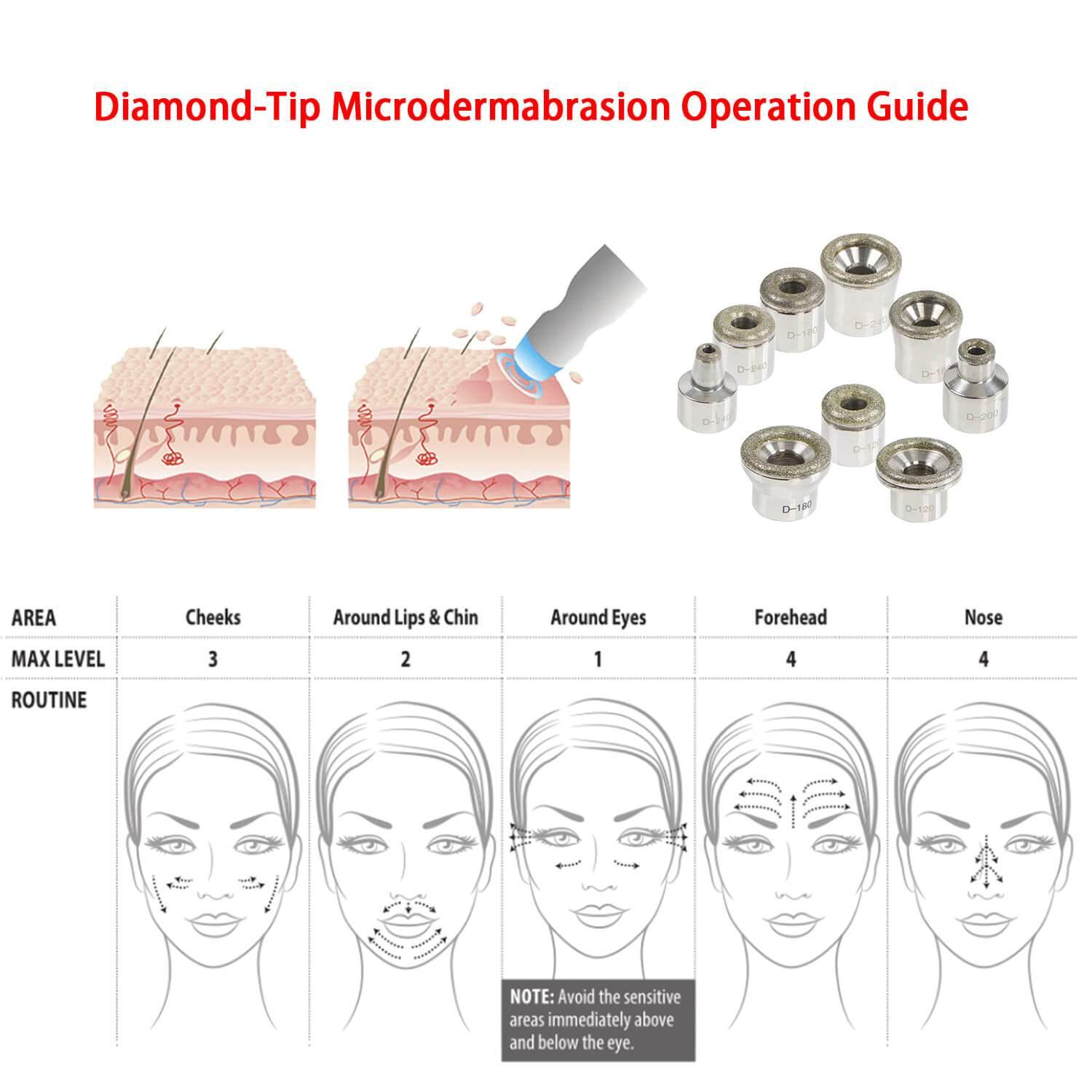 9Pcs Dermabrasion Tips Replacement for Skin Peeling - Lazzybeauty