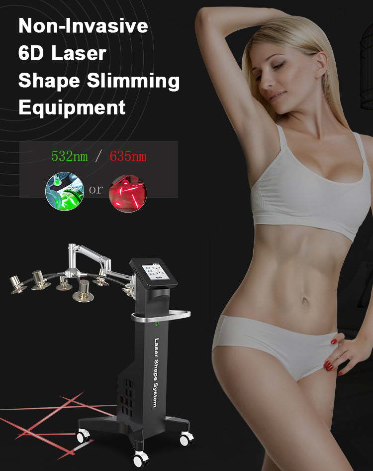 Non-Invasive 6D Lipo Laser Shape Slimming Machine