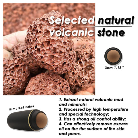 Rodillo volcánico absorbente de aceite - Negro con 2 bolas de repuesto